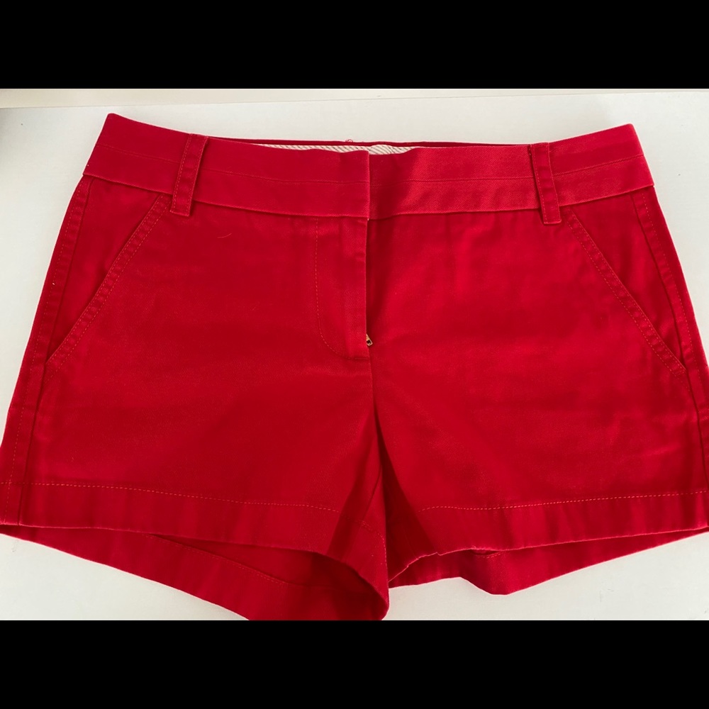 Red J CREW Chino Shorts - Size 2